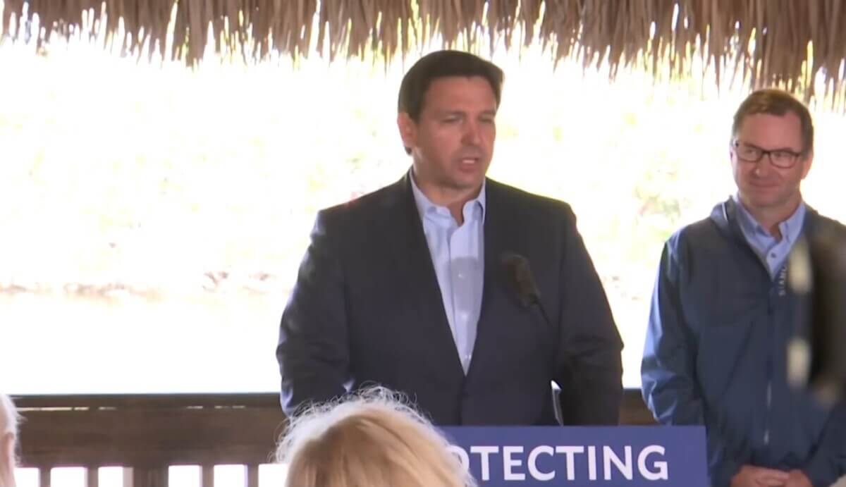Florida Governor Ron DeSantis spoke about plans to protect the state's environment