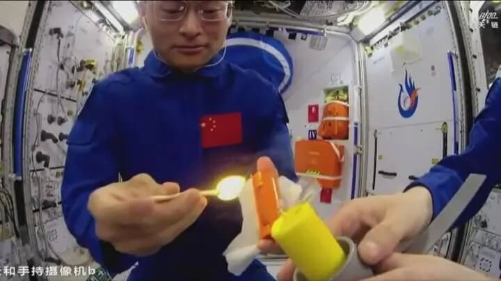 Astronauts Challenge Space Norms with Live Fire Experiment