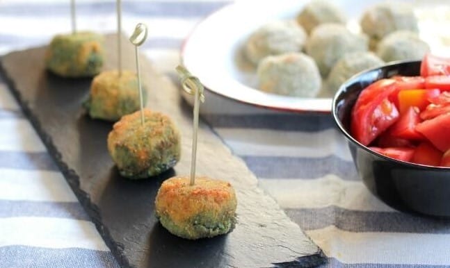 Spinach and blue cheese croquettes in air fryer 