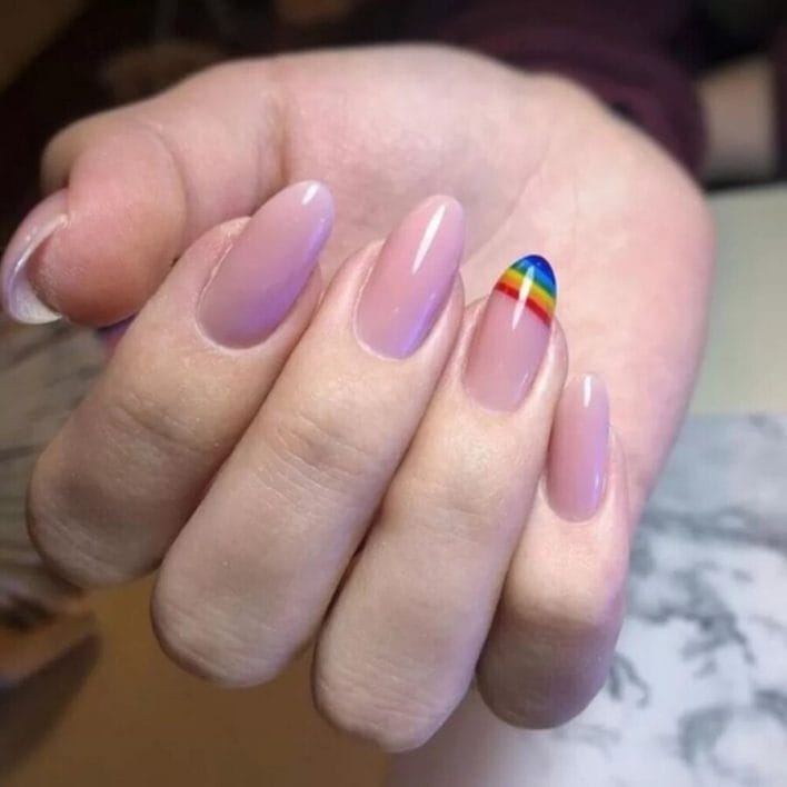 Simple rainbow nails